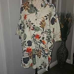 Men's 3XL‎ Button Down Floral Shirt